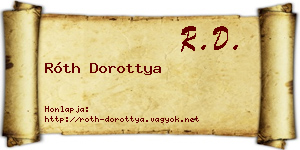 Róth Dorottya névjegykártya